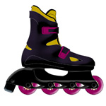 Inline Skates Product Illustration